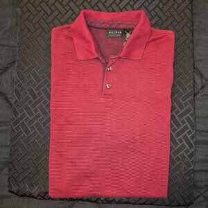 Axcess Polo shirt, red w/ blue pinstripes, in size XL